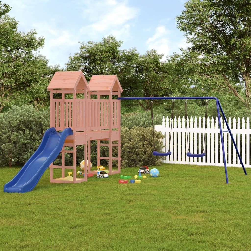 Adventure Play Towers with Bridge, Double Swing and Slide