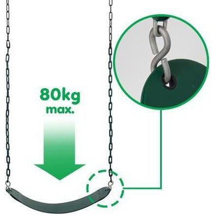 Amber 3 Double Belt Timber Swing Set for backyard fun, featuring two secure swings.