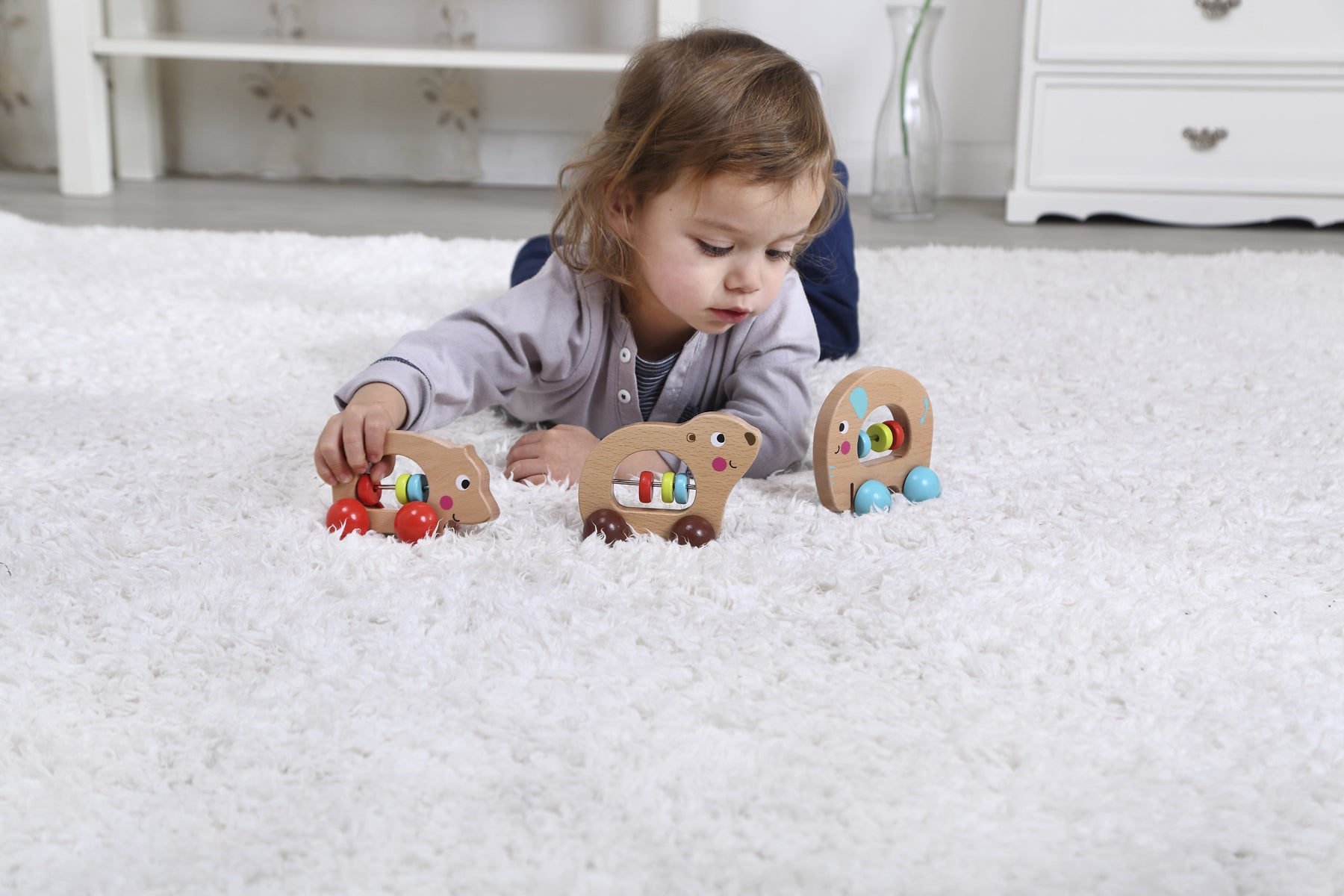 Animal Roller Hippo Push Toy - Kids Mega Mart