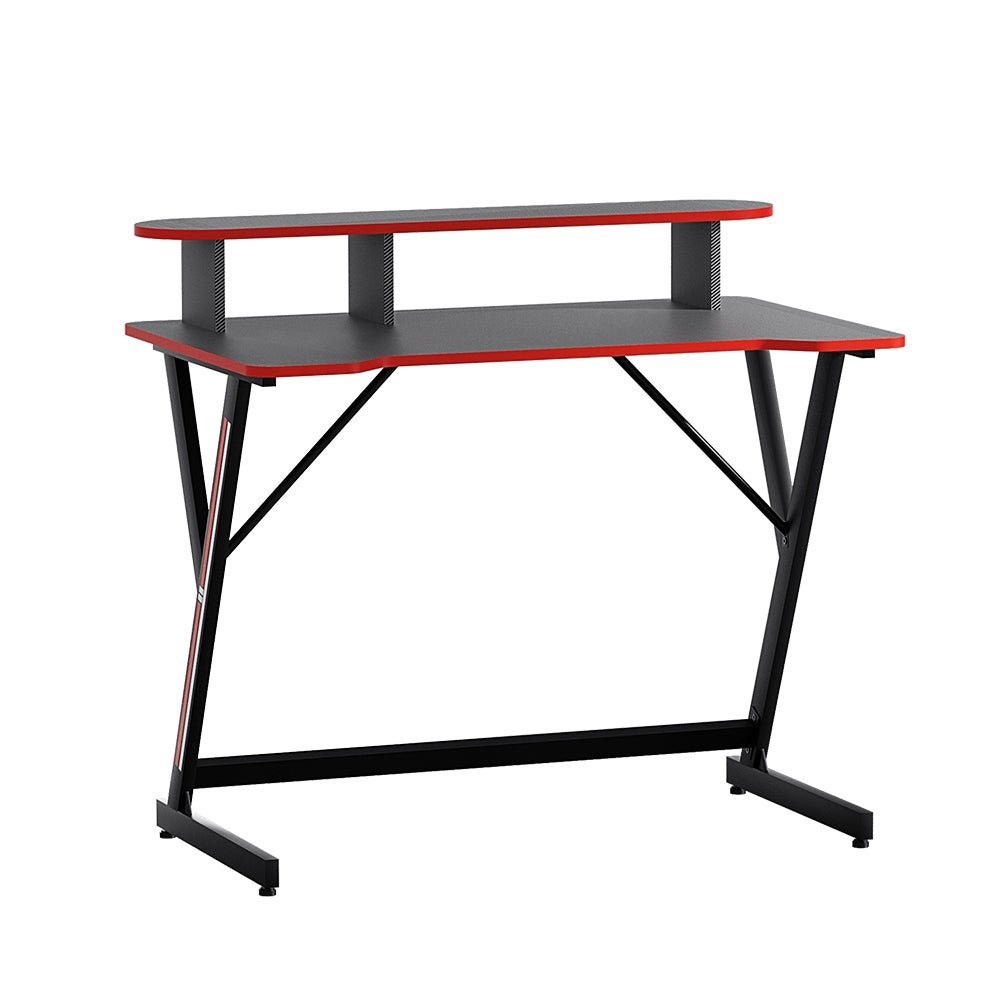 Artiss Gaming Desk Computer DesKing Single Table 2-Tiers Storage Study Home Ofiice 100CM | Kids Mega Mart | Shop Now!
