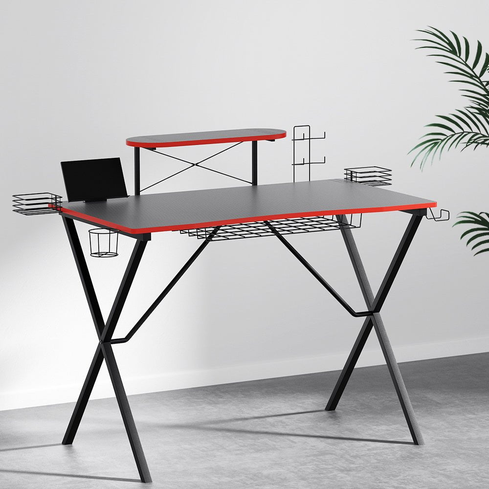 Artiss Gaming Desk with Storage Shelves, ideal for childrens study and entertainment at home.