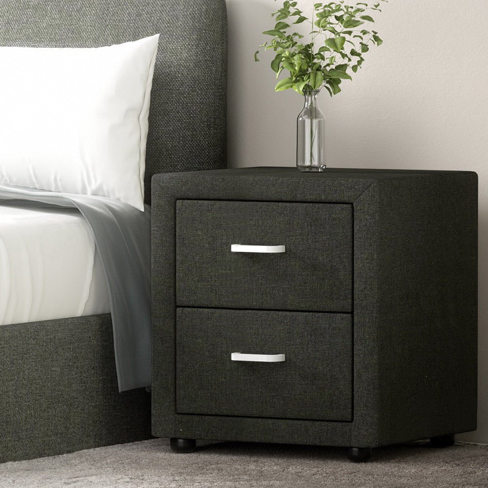 Artiss Moda Bedside table in Charcoal, perfect for kids room with ample storage space Artiss Moda Bedside table in Charcoal, perfect for kids room with ample storage space