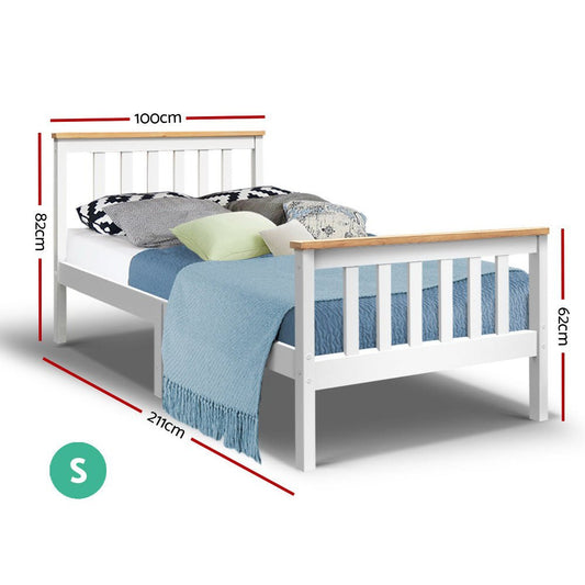Artiss Single Wooden Bed Frame for Kids Bedroom Furniture, durable and stylish design.