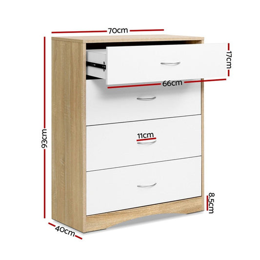 Bedroom Bliss: Artiss White Wood Dresser