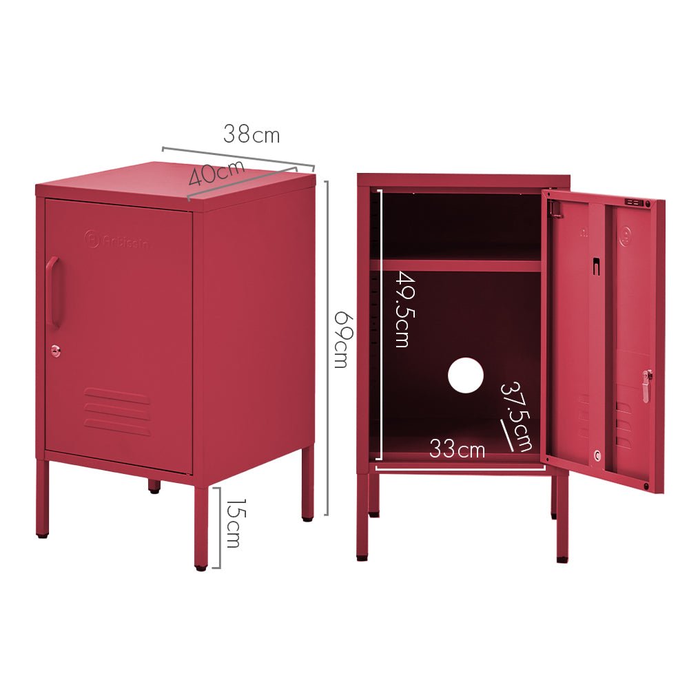 ArtissIn Metal Locker Storage in Pretty Pink for childrens room organization and style.