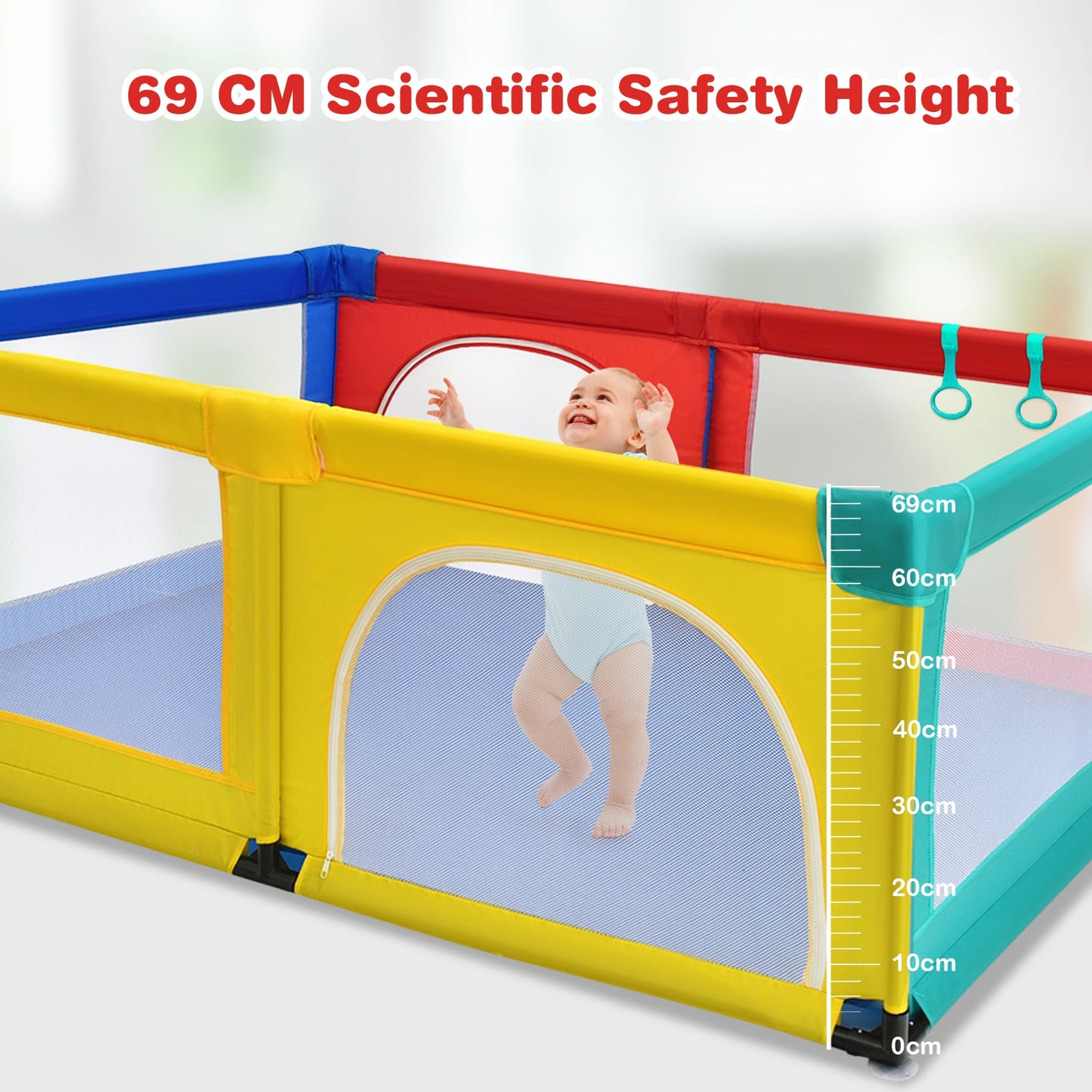 Baby Playpen, 50 Balls, Multicolour
