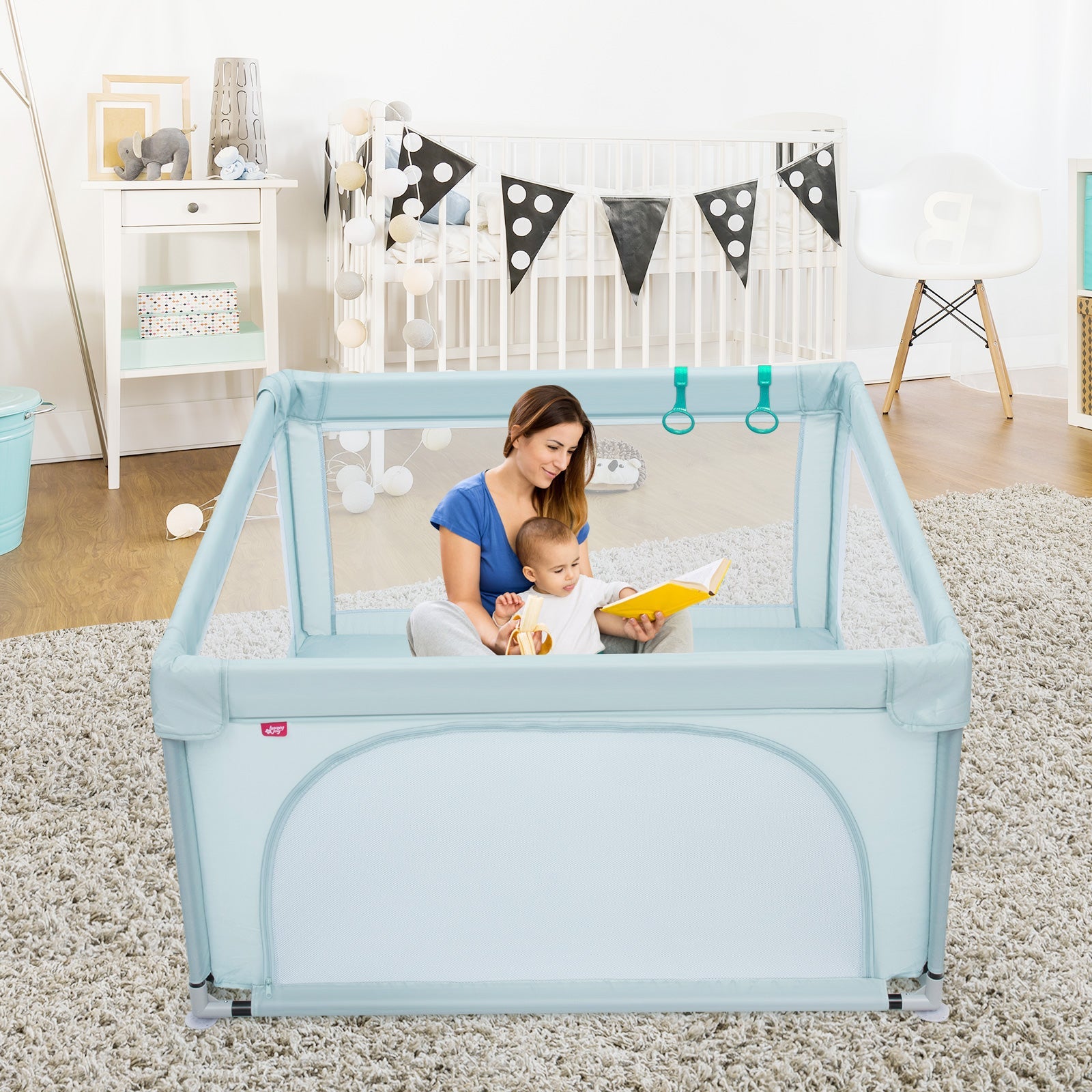 Blue Baby Playpen - The Perfect Playtime Solution