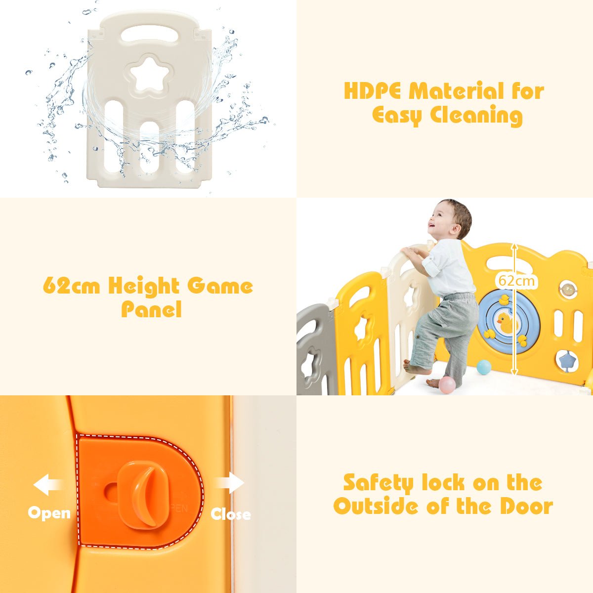 Foldable Design for Easy Baby Playpen Movement