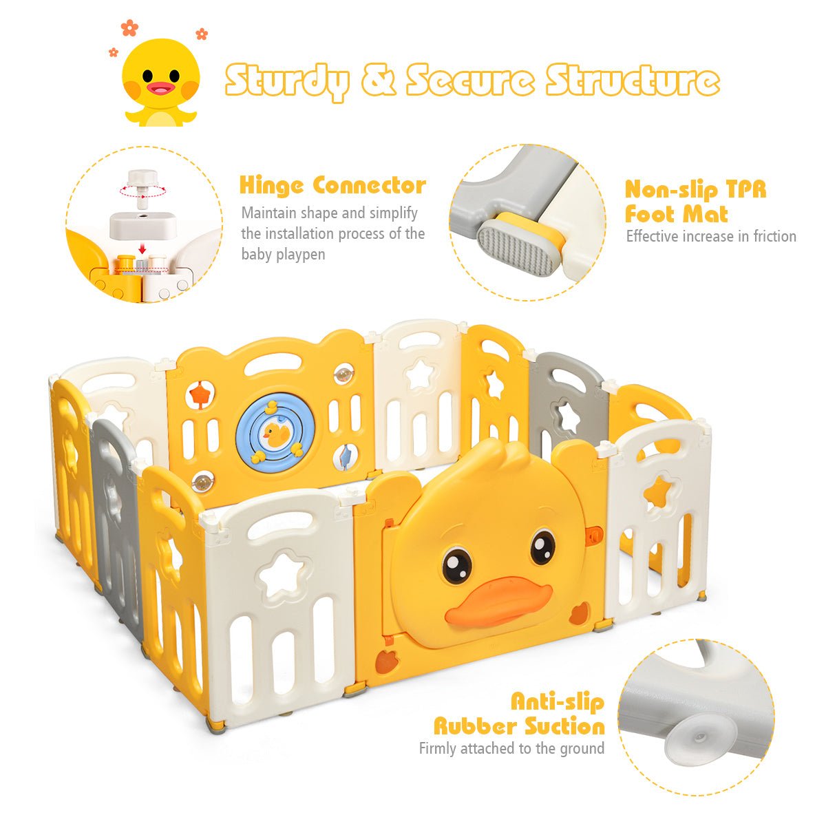 Adjustable Baby Play Area - Suitable for Different Rooms
