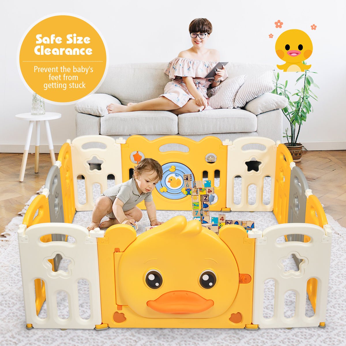 Easy Assembly and Storage - Foldable Baby Playpen