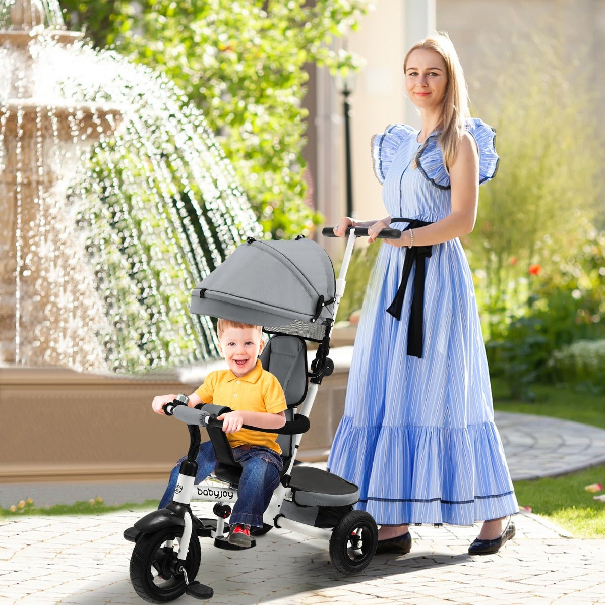 Buy the Ultimate Grey Baby Stroller Tricycle for Sunny Adventures