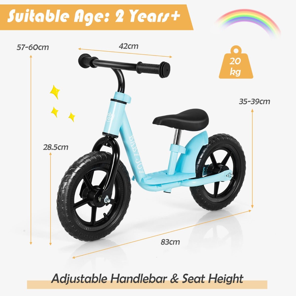 Guiding Balance Journey: Blue Kids Balance Bike with Adjustable Features