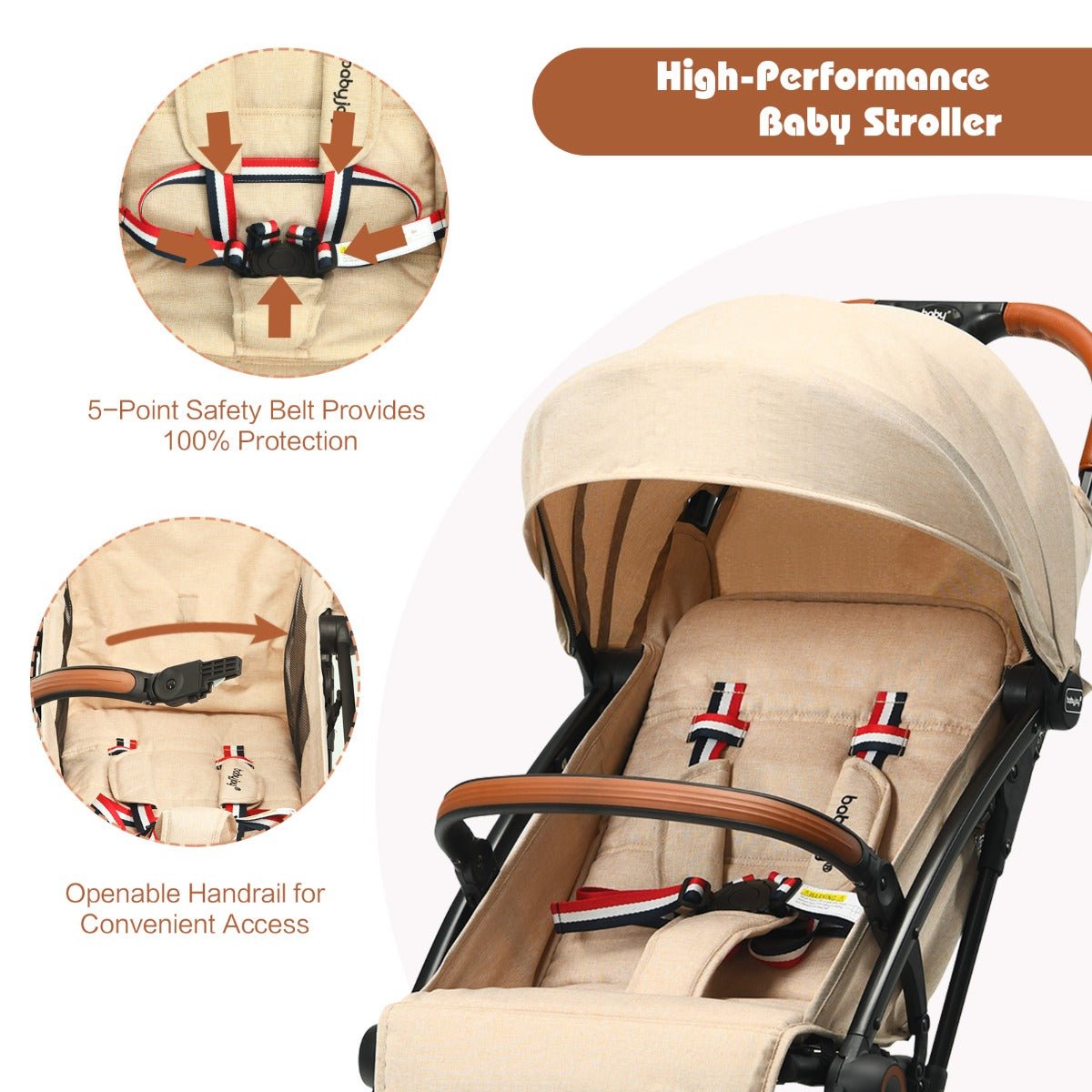 Beige Baby Stroller: Stylish and Functional