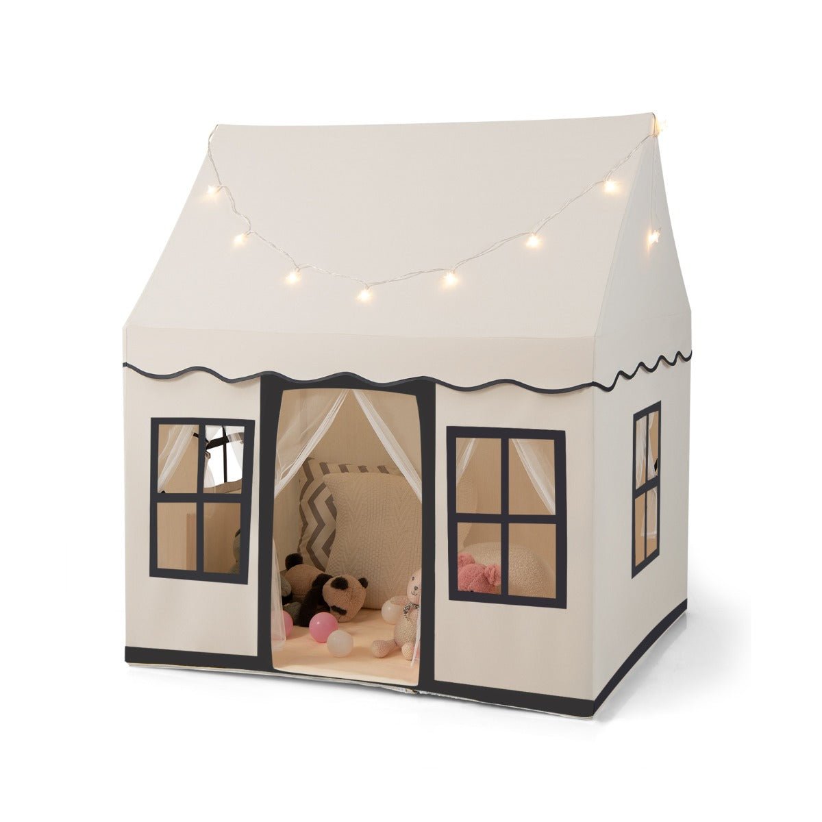 Sturdy and Chic Beige Play Tent