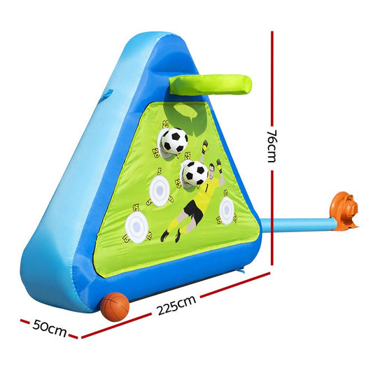 Kids inflatable soccer basketball sports board for active play, ideal for indoor/outdoor fun.