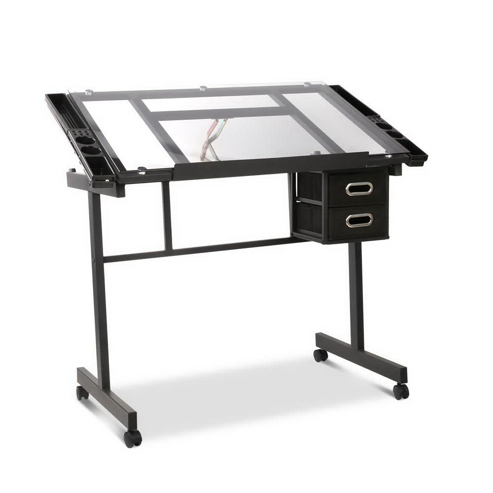 Adjustable Height Glass Desk for Drawing