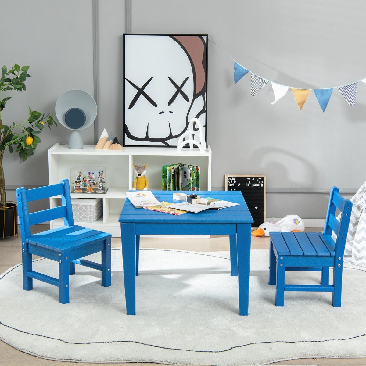 Blue 3-Piece Kids Table & Chairs Set: The Ultimate Fun