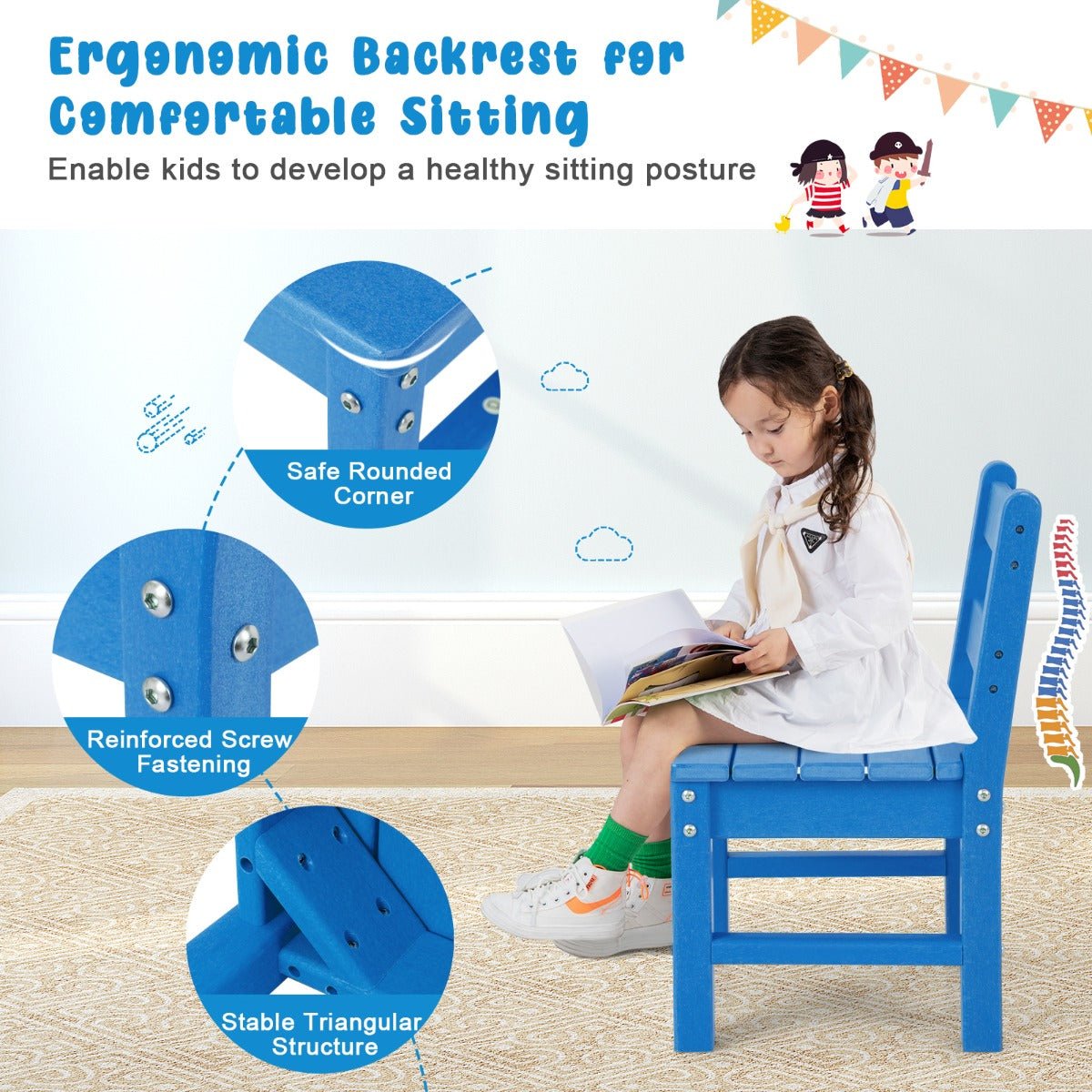 Shop Now for Endless Fun: Blue Kids Table & Chairs Set