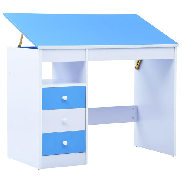 Blue and White Kids Drawing and Study Desk - Kids Mega Mart