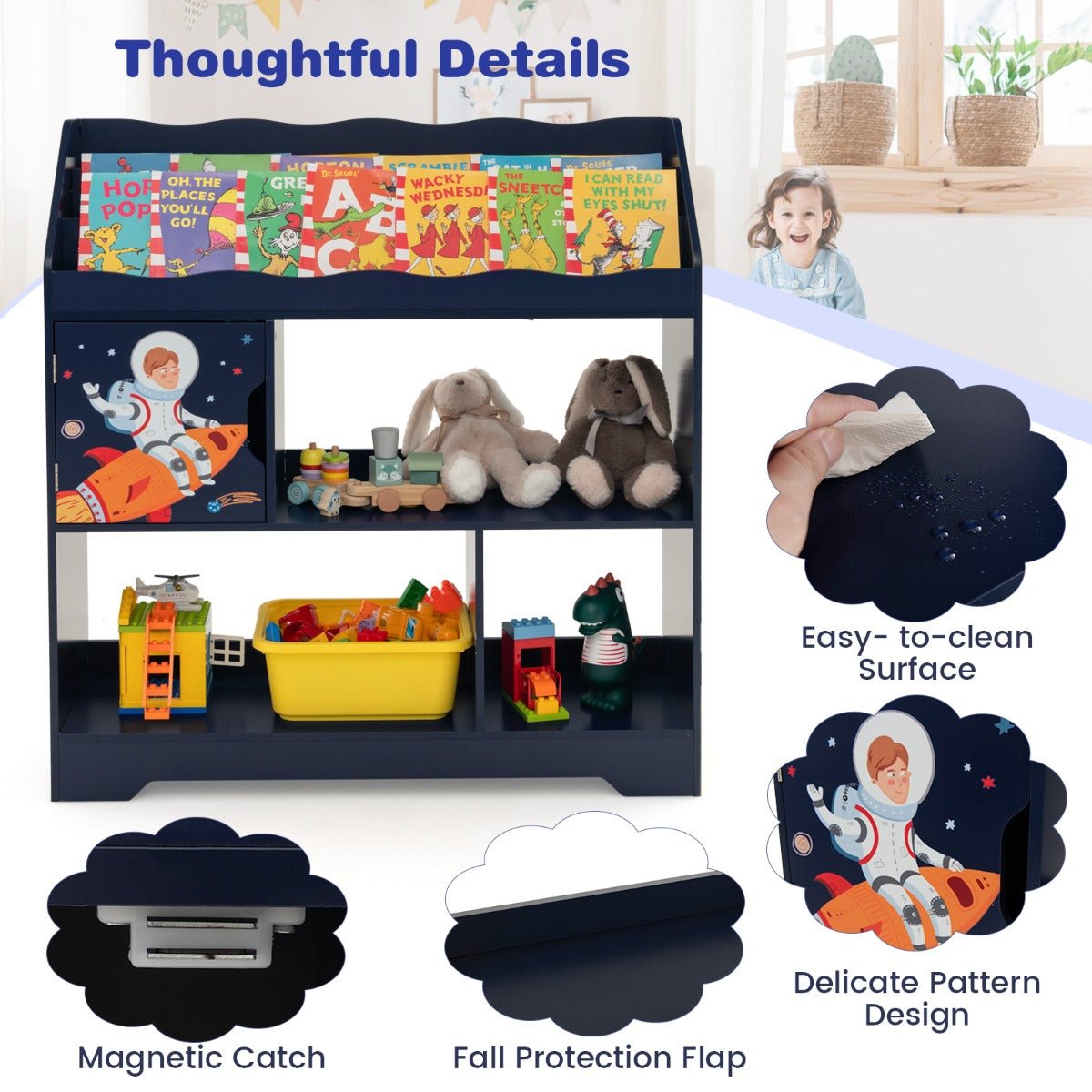 Blue Playroom Storage Display Blue Playroom Storage Display