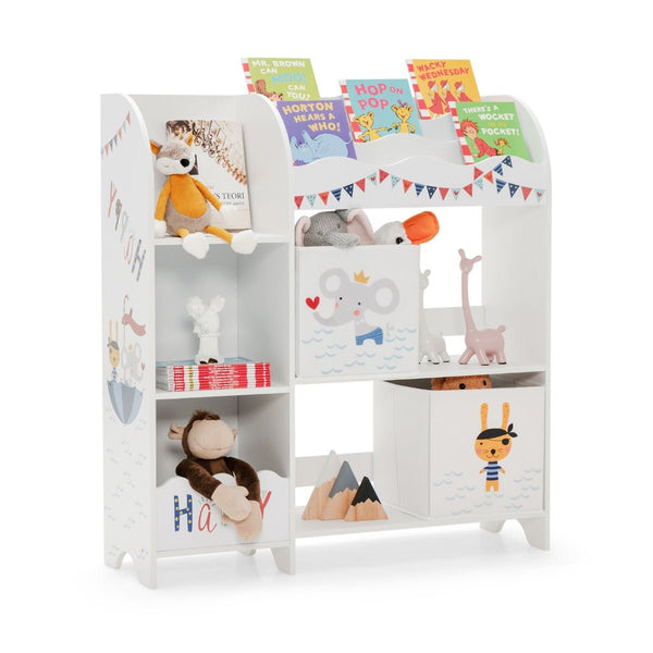 Kids Bookshelf Toy Storage with Display Shelf and Storage Bin - Organized Fun