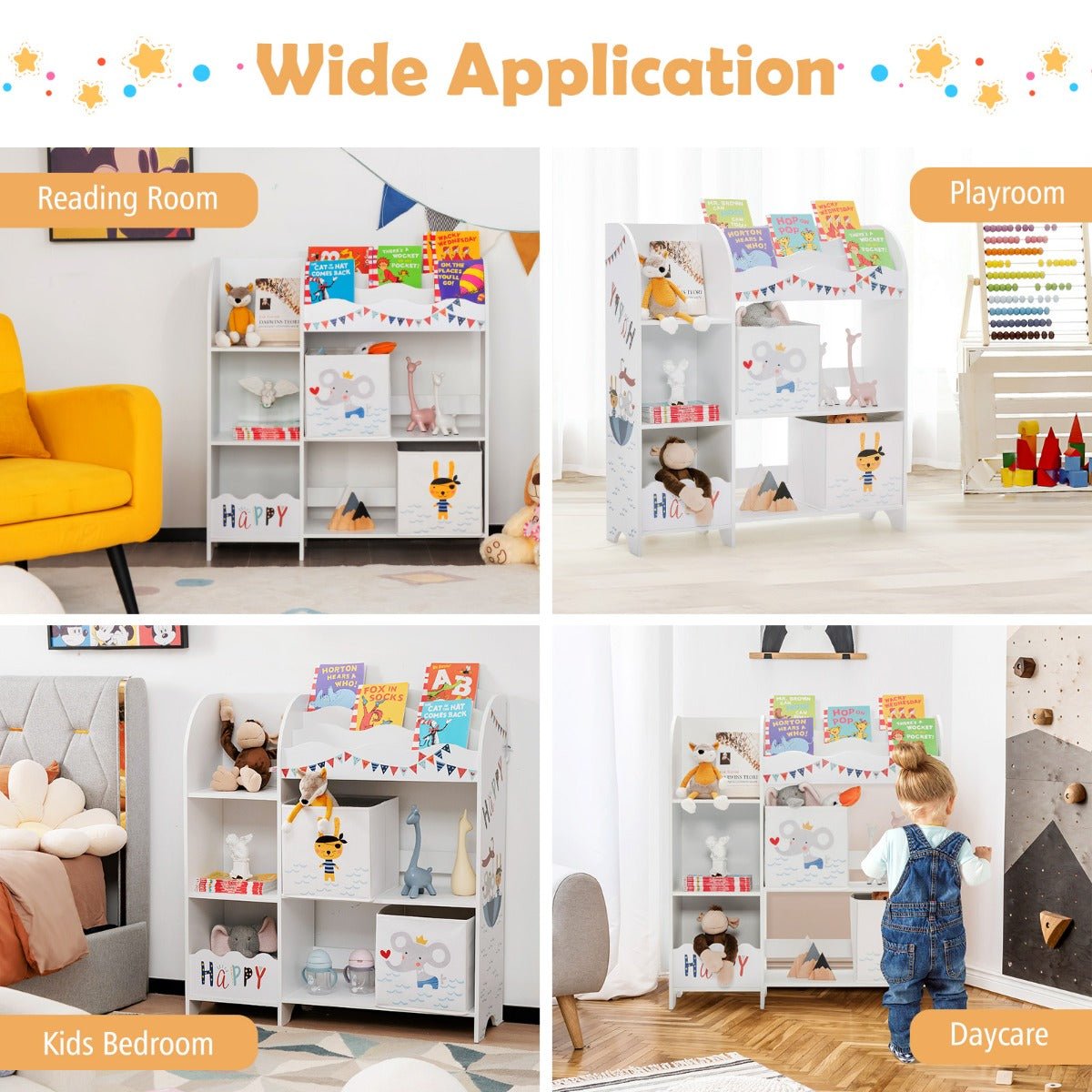 Child's Bookshelf Toy Storage with Display and Bin - Organized Imagination