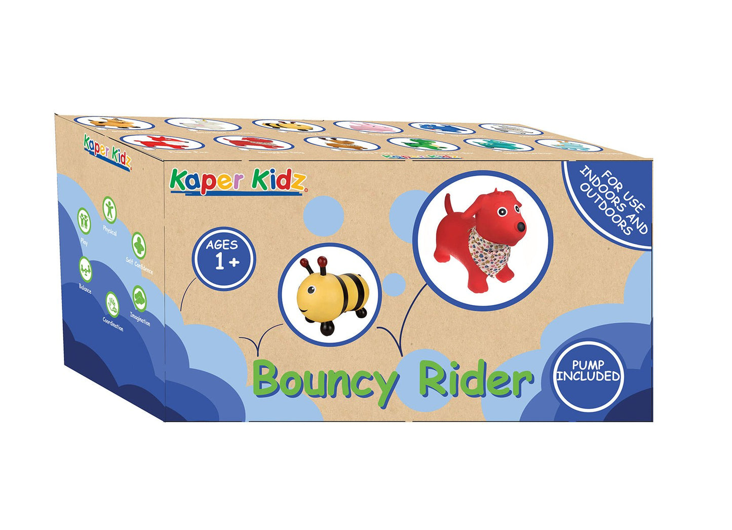 Bouncy Rider Pebbles The Hippo | Fun inflatable toy for kids active indoor play. Bouncy Rider Pebbles The Hippo | Fun inflatable toy for kids active indoor play.