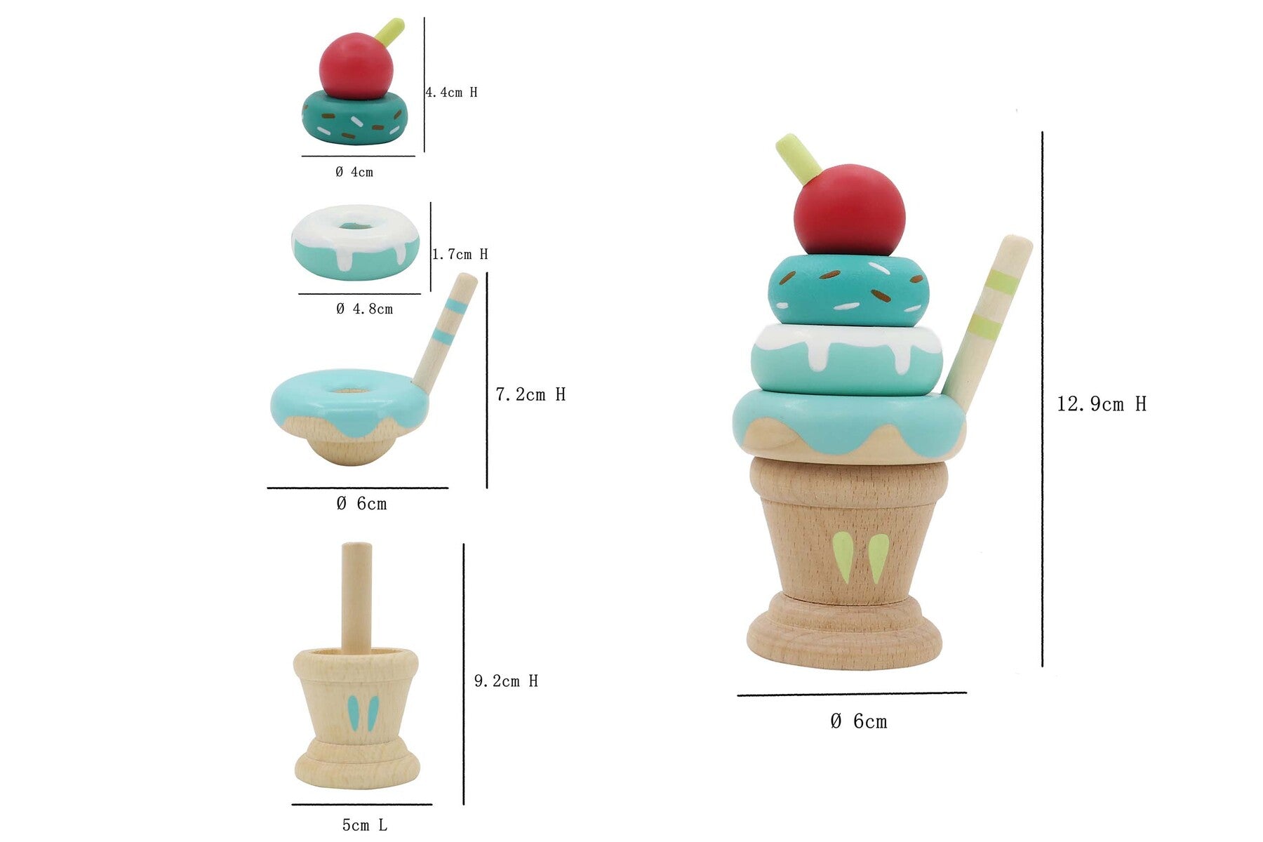 Calm and Breezy Stacking Icecream Mint
