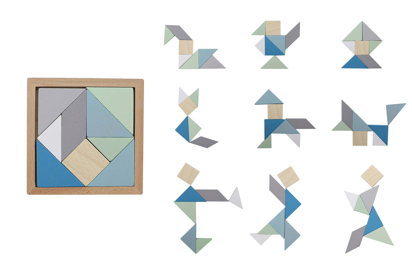 Colorful tangram and tetris brainteaser puzzle for kids - interactive learning toy for creativity. Colorful tangram and tetris brainteaser puzzle for kids - interactive learning toy for creativity.