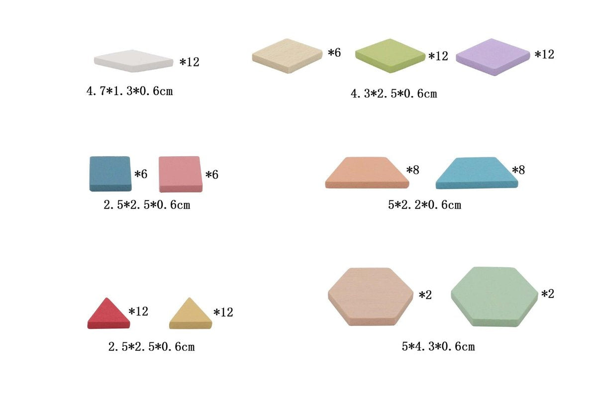 Calm and Breezy Wooden Pattern Blocks for creative kids home activities and learning. Calm and Breezy Wooden Pattern Blocks for creative kids home activities and learning.