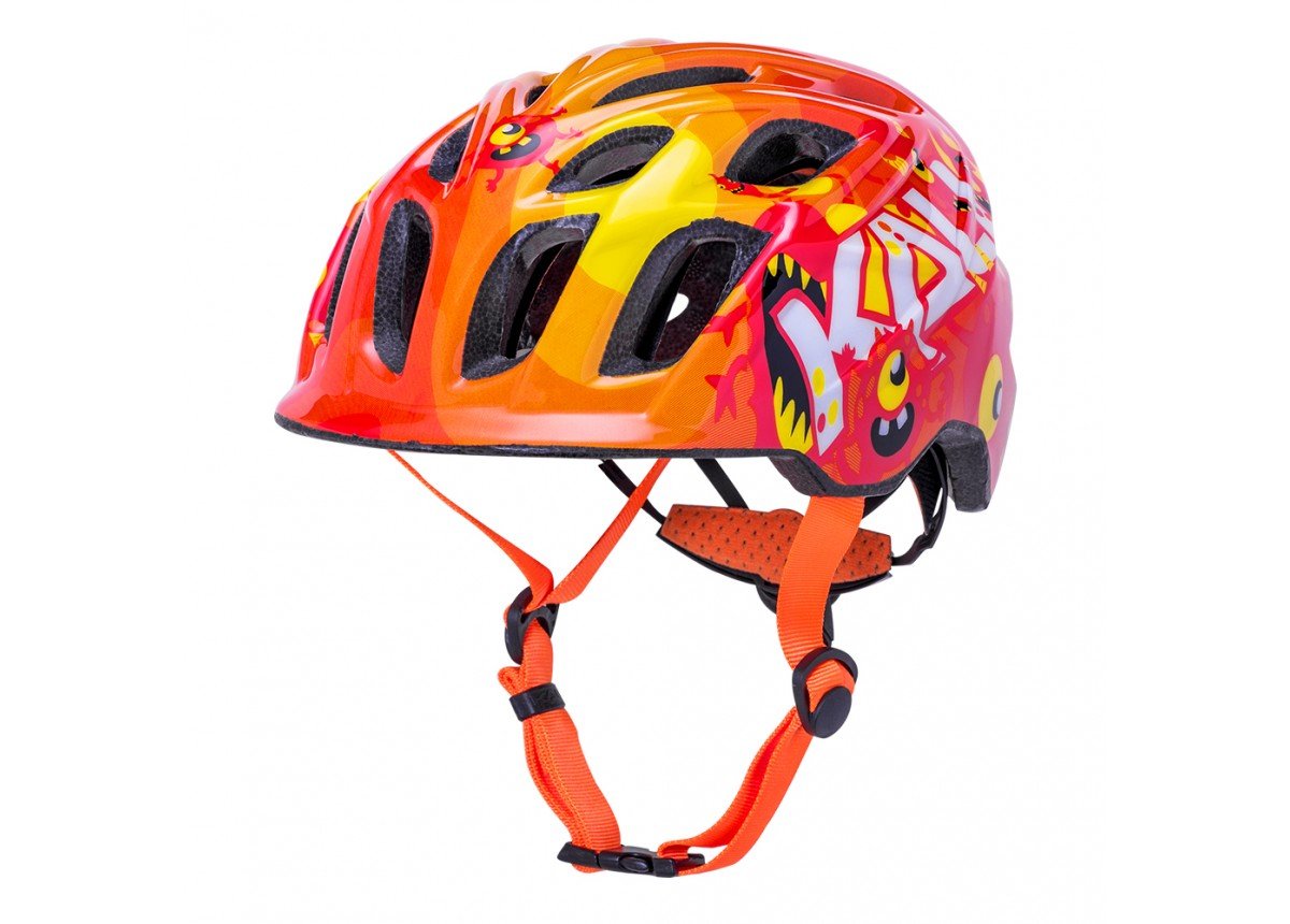 Chakra Child Helmet Monsters Orange XS (46-48cm) for kids safety during home activities.