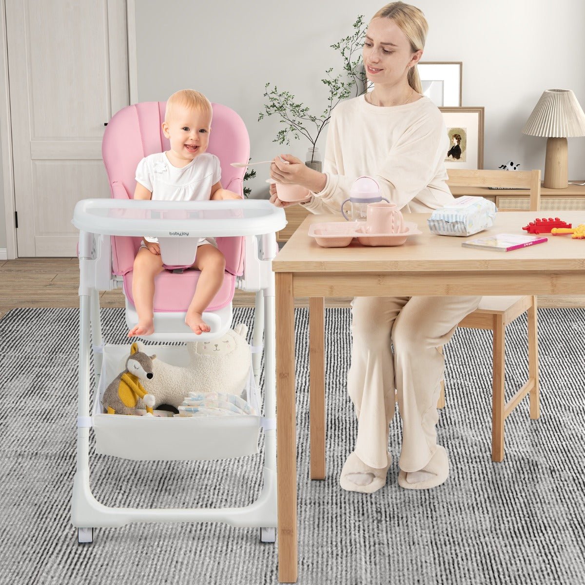 Convertible Infant High Chair - Pink Delight