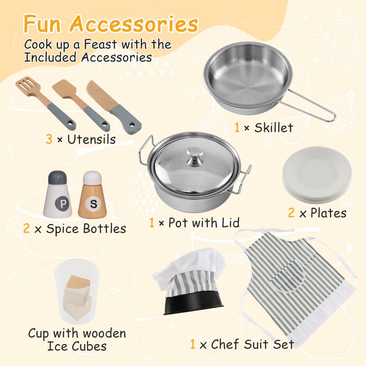 Stylish Corner Kitchen Playset for Young Chefs