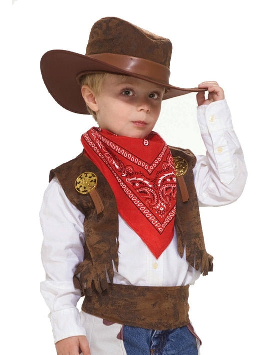 Kids Cowboy Costume Set | Vest and Chaps for authentic Wild West playtime adventures.