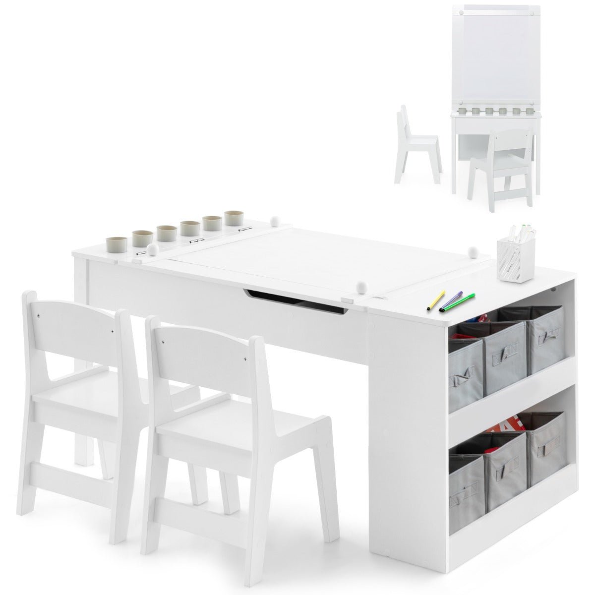 Kids Art Table and Chairs Set | Inspire Creativity with Easel – Kids ...
