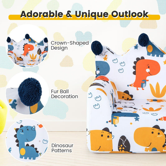 Ultra-Soft Dinosaur Lounge for Tots