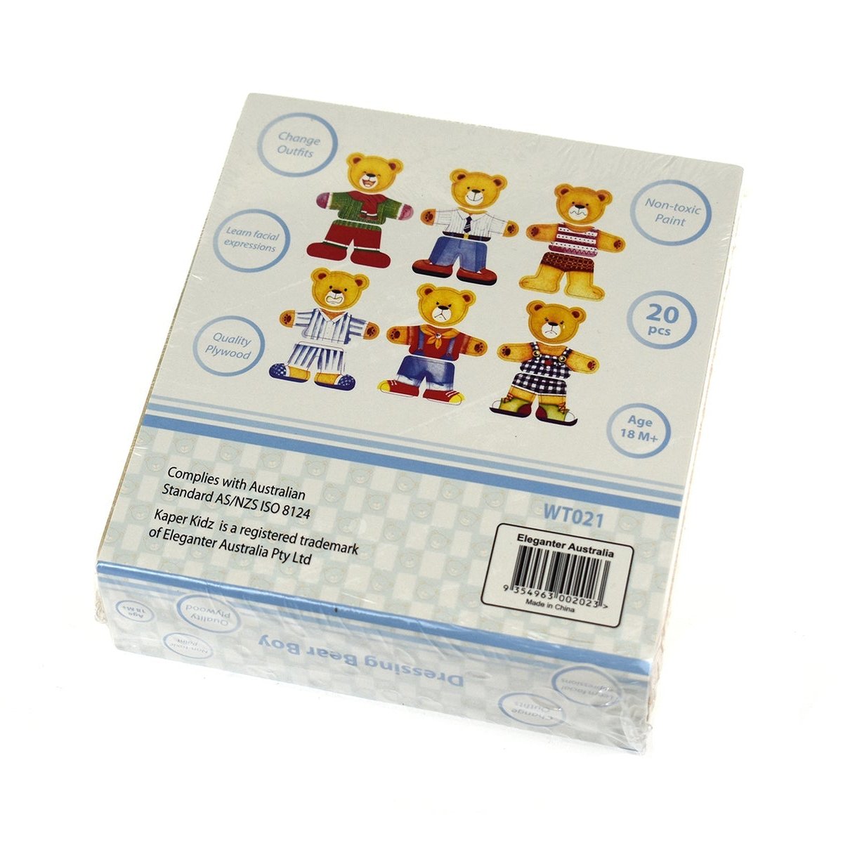 Dressing Bear Boy toy for creative, imaginative play in childrens room decor. Dressing Bear Boy toy for creative, imaginative play in childrens room decor.