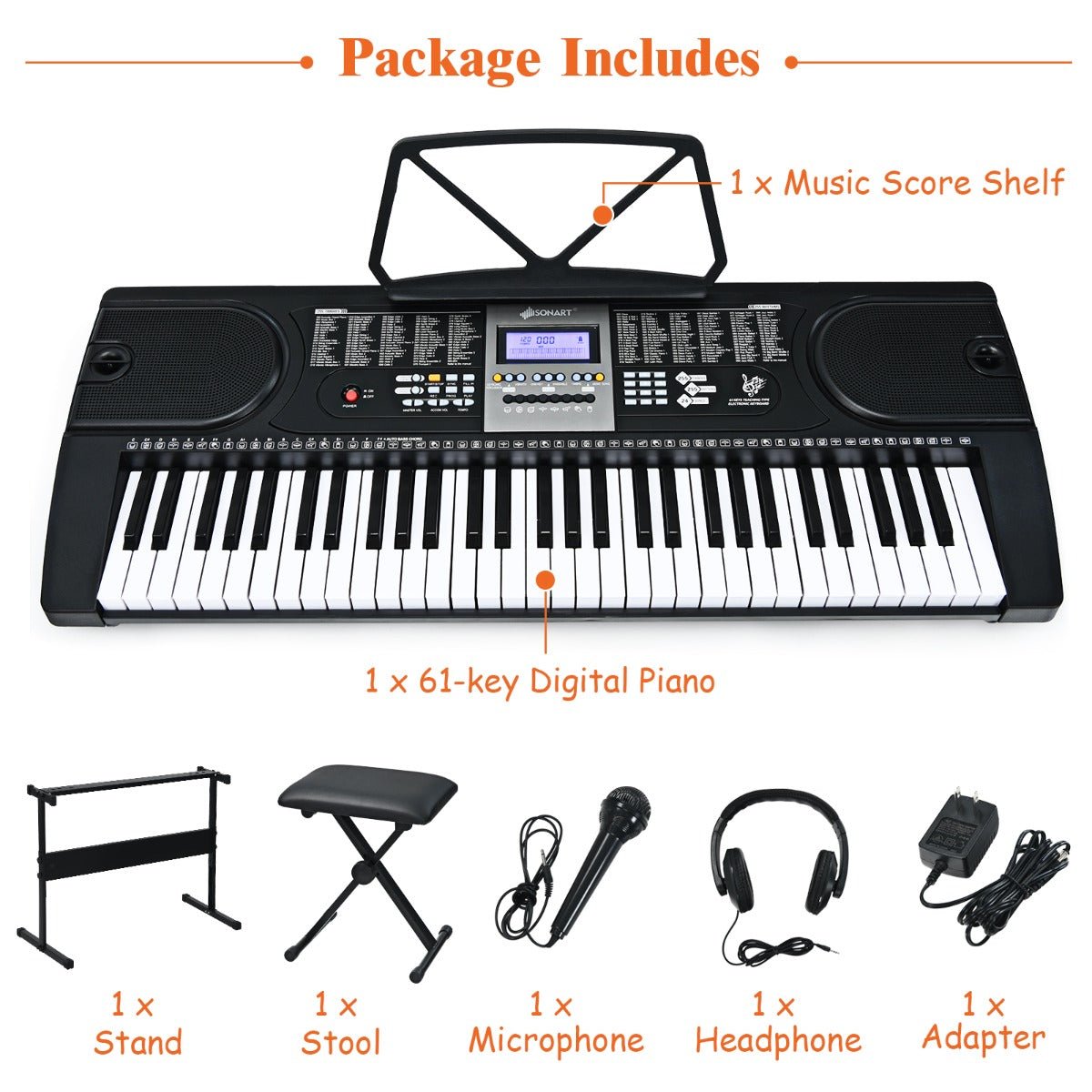 Unleash Your Musical Creativity - Electric Piano with 61 Illuminated Keys Unleash Your Musical Creativity - Electric Piano with 61 Illuminated Keys