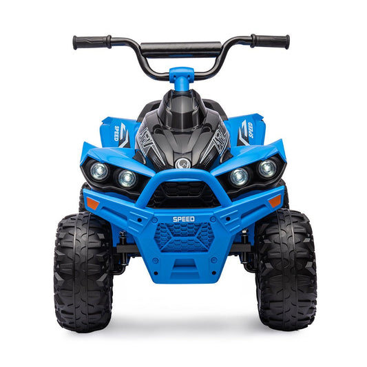 Blue Electric Ride-On ATV Toy Car for kids, perfect for backyard fun adventures.