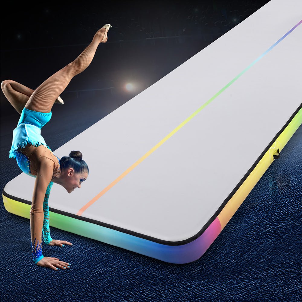 Inflatable 6M Air Track Mat for gymnastics at home, perfect for childrens tumble fun. Inflatable 6M Air Track Mat for gymnastics at home, perfect for childrens tumble fun.