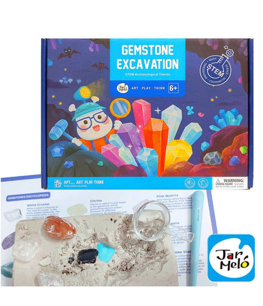 Excavation Kit with Gem Stones for kids, fun DIY activity for budding young geologists