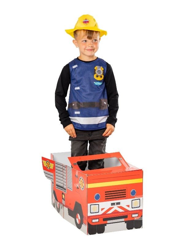 Fireman Sam Costume Set Kids Firefighter Toy Accessories