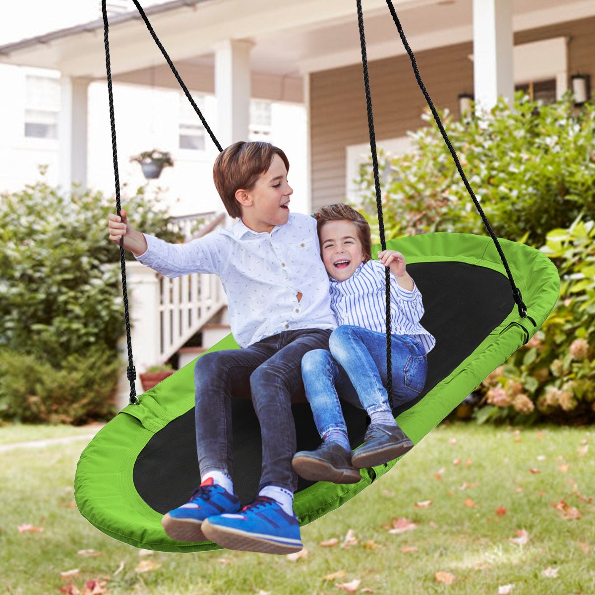 Flying Tree Swing: Oval Design with Adjustable Ropes for Outdoor Fun