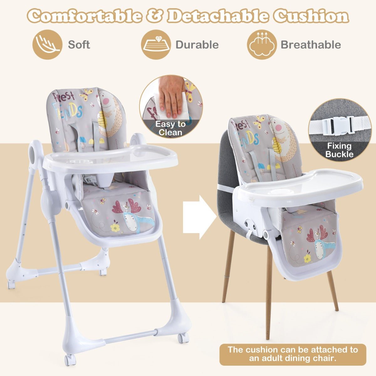 Complete Foldable High Chair Set