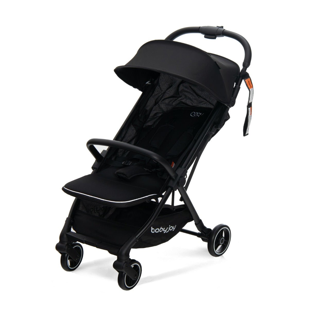 Black Folding Infant Stroller with Adjustable Canopy
