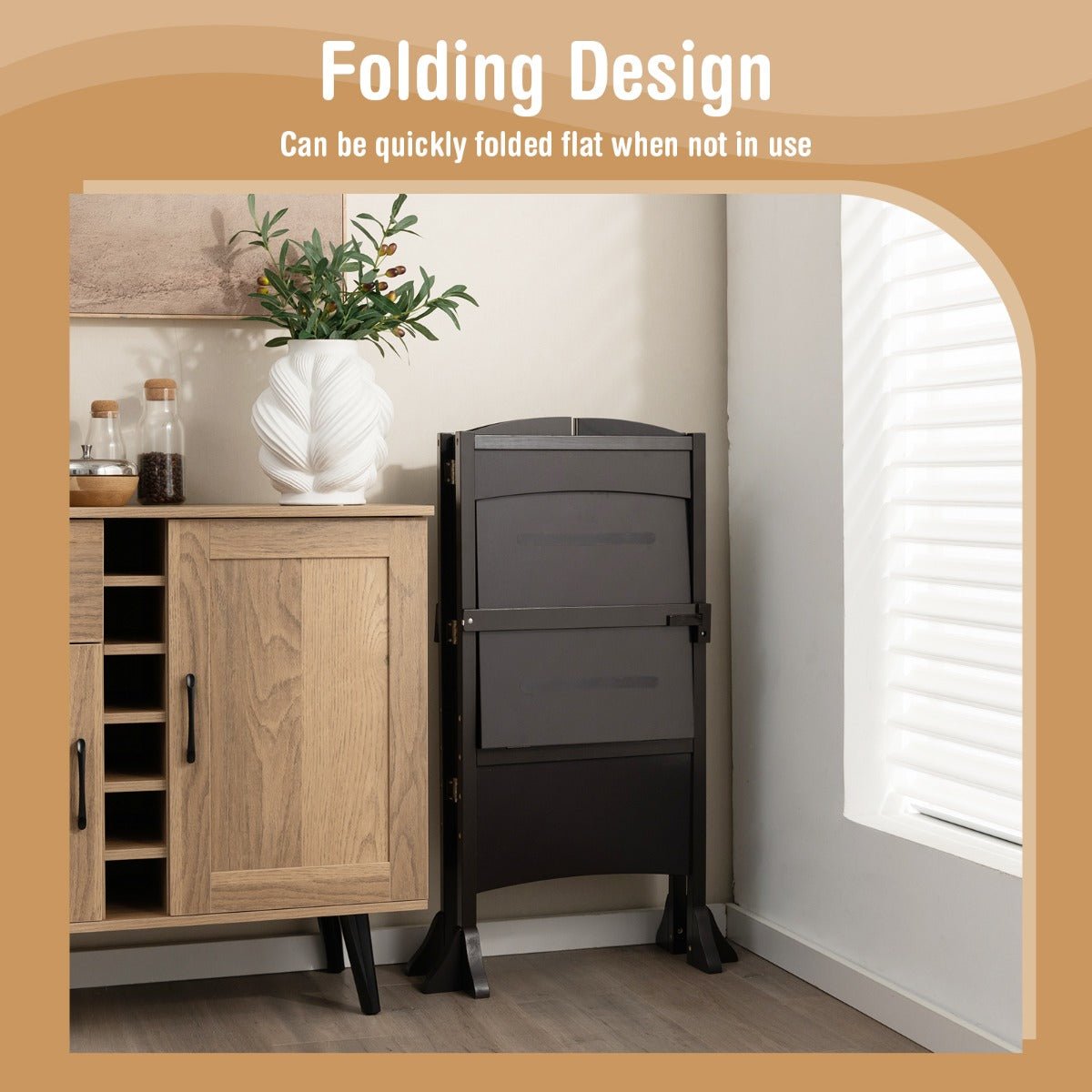 Adjustable Folding Kids Kitchen Helper Tower Wood Step Stool for safe cooking involvement.