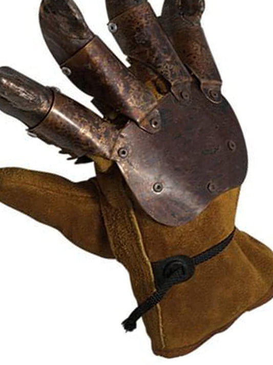 Freddy Krueger glove styled for adults, perfect for Nightmare on Elm Street-themed costumes.