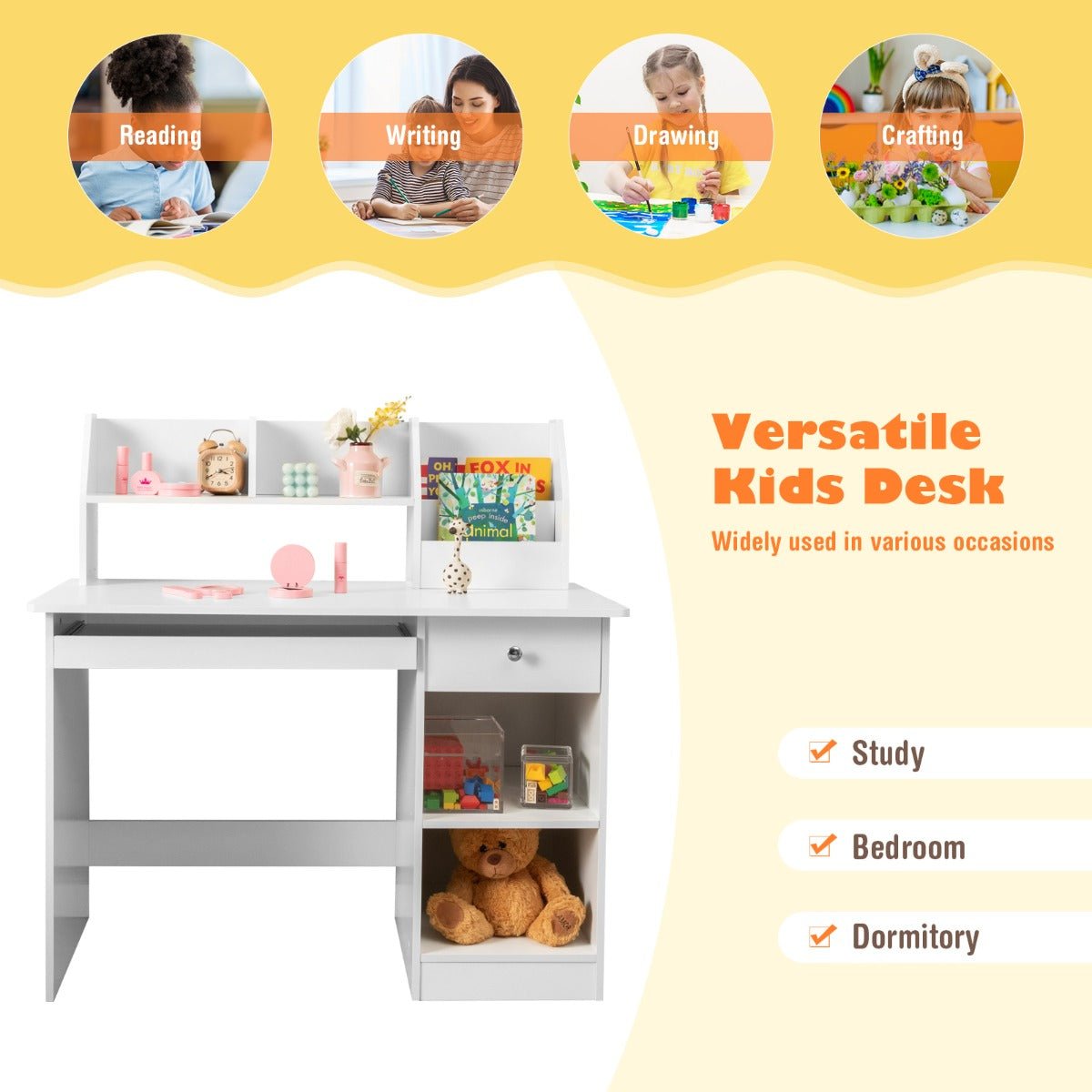 Stylish Kids Desk with Storage Australia