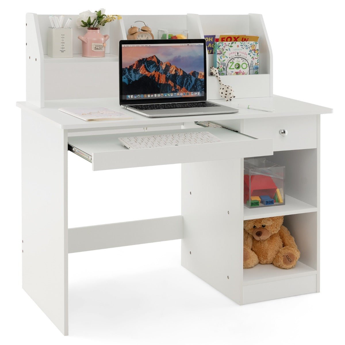 Creative Space Kids Desk with Shelves