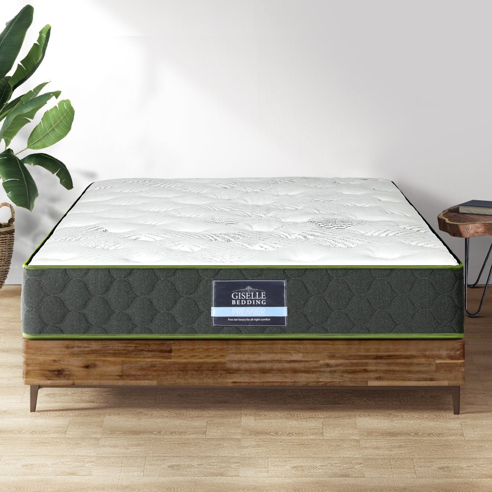 Green Tea Foam Mattress with 5-Zone Pocket Springs for Kids Single Bed